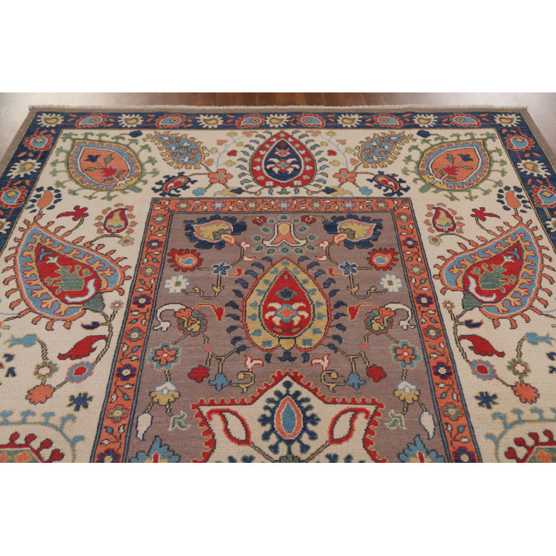 One-of-a-Kind 6'7" X 10'2" New Age Wool Area Rug in