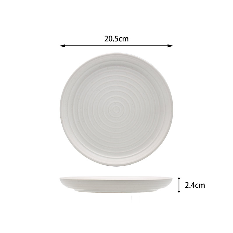 Waterside 12pc Ribbed Cream Dinner Set