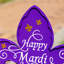 Piquet de jardin 24 "en métal Mardi Gras H 24" (KD)