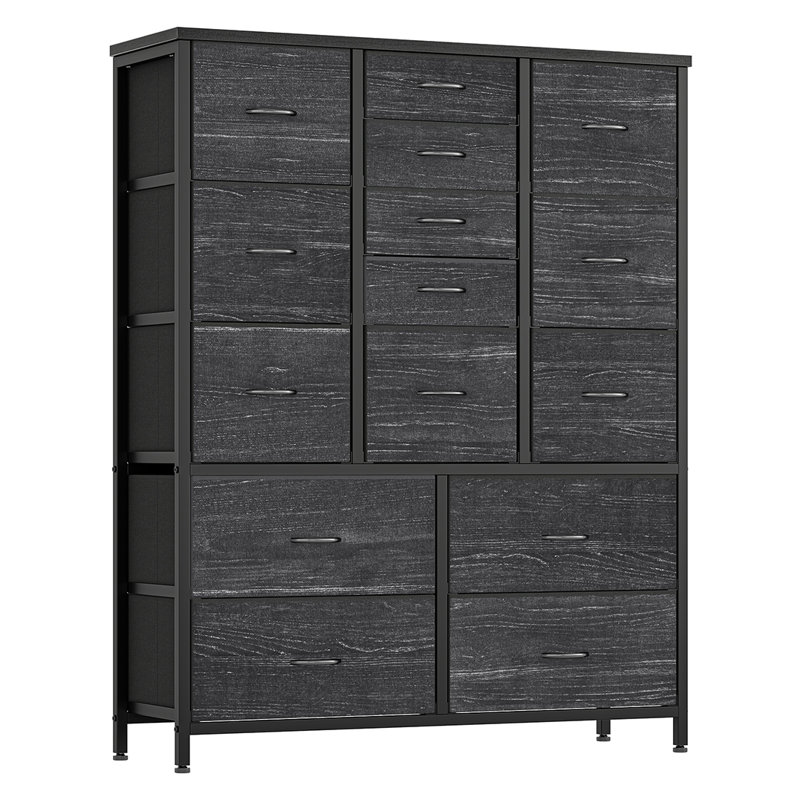 15 Drawer Storage Drawer, Grey/Black
