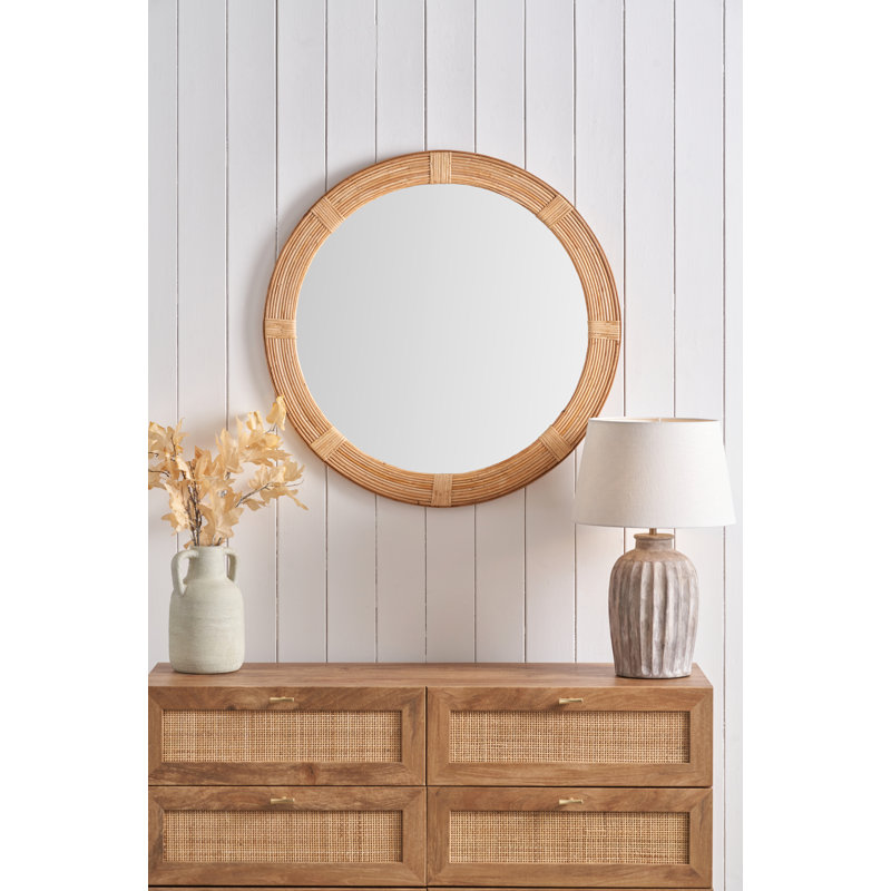 Bamboo / Rattan Round Mirror