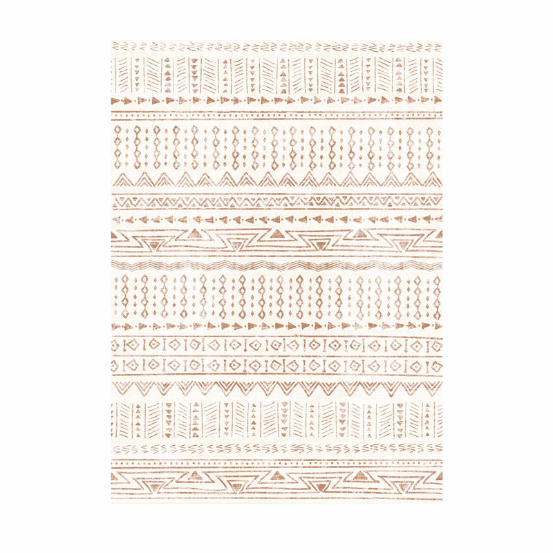 Large Area Rug 6 x 9 ft Anti-Skid and Tear-Resistant Floor Mat Modern Beige, Rectangle 5' x 8'