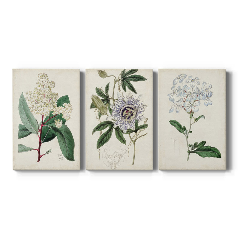 Garden Gems X - Toile tendue avec châssis sur mesure - 3 pièces, H 12 po x l 24 po