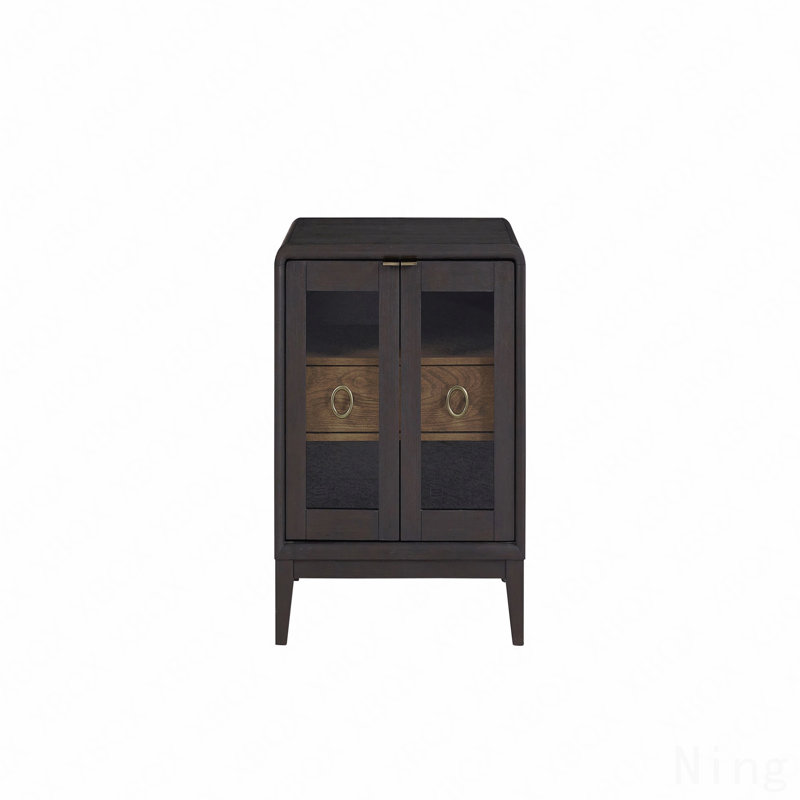 Table de chevet en verre