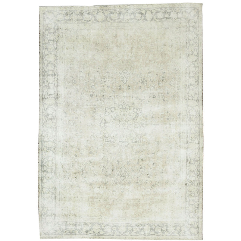 Muted Beige Traditional 7X11 Oriental Area Rug