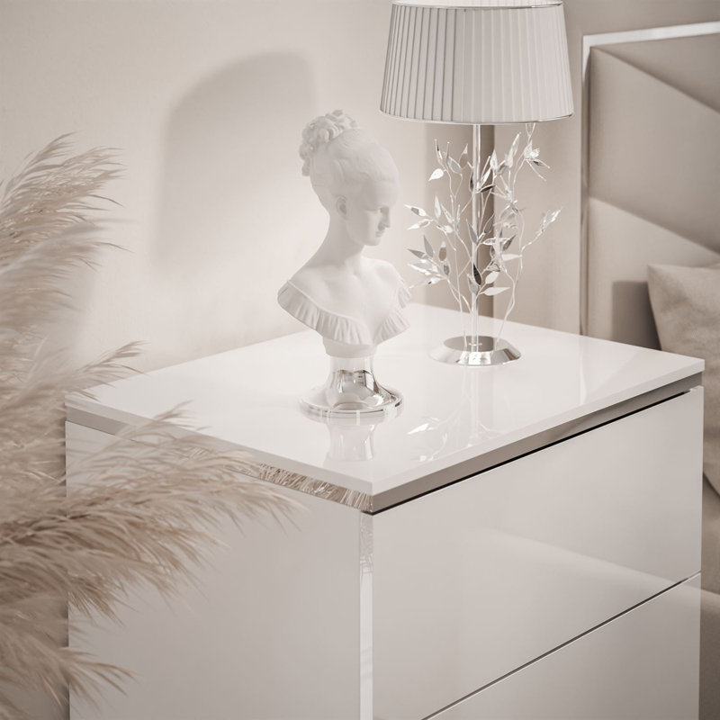 50cm W Manufactured Wood Bedside Table
