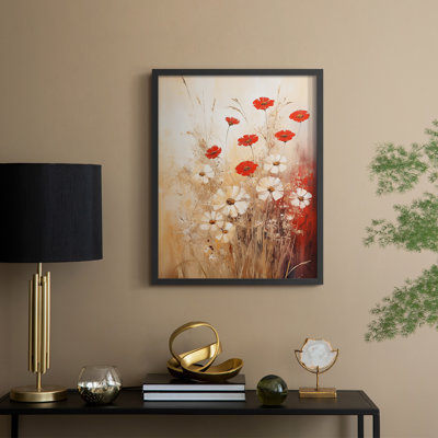 FLORAL Series CCCCLII - Impression encadrée de qualité supérieure - Prêt à être accroché - Aucun clou requis