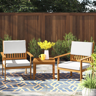 Carmer 3 Piece Seating Group with Cushions by Wade Logan
