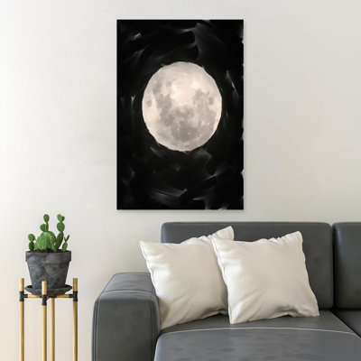 " Painting Of The Full Moon In The Dark " Painting Print