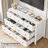54" Wide 7 Drawer Dresser, Modern Wood Chest with Deep Drawers, White-654967778