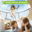 Trampoline ronde GVDV de 3,66 m (12 pi) avec filet de sécurité, panier de basketball, arroseur et lumières DEL pour les jeux extérieurs des enfants.-122921138