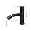 Robinet de lavabo de salle de bain, robinet de lavabo monotrou moderne à poignée simple