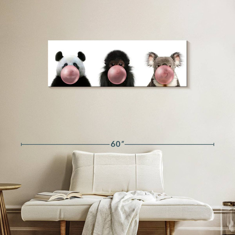 Furry Friends Bubble Gums, H 14 po x l 42 po