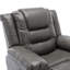 Fauteuil inclinable manuel 3 places avec 2 porte-gobelets intégrés pour le salon et la chambre à coucher-318715570