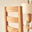 Alto 45cm H Solid Wood Ladder Back Side Chair in Beige