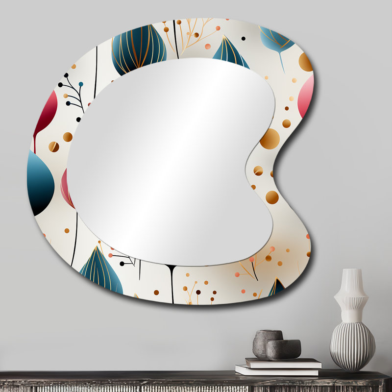 Miroir mural bohémien irrégulier Botanical Pastel, 27 po x 27 po
