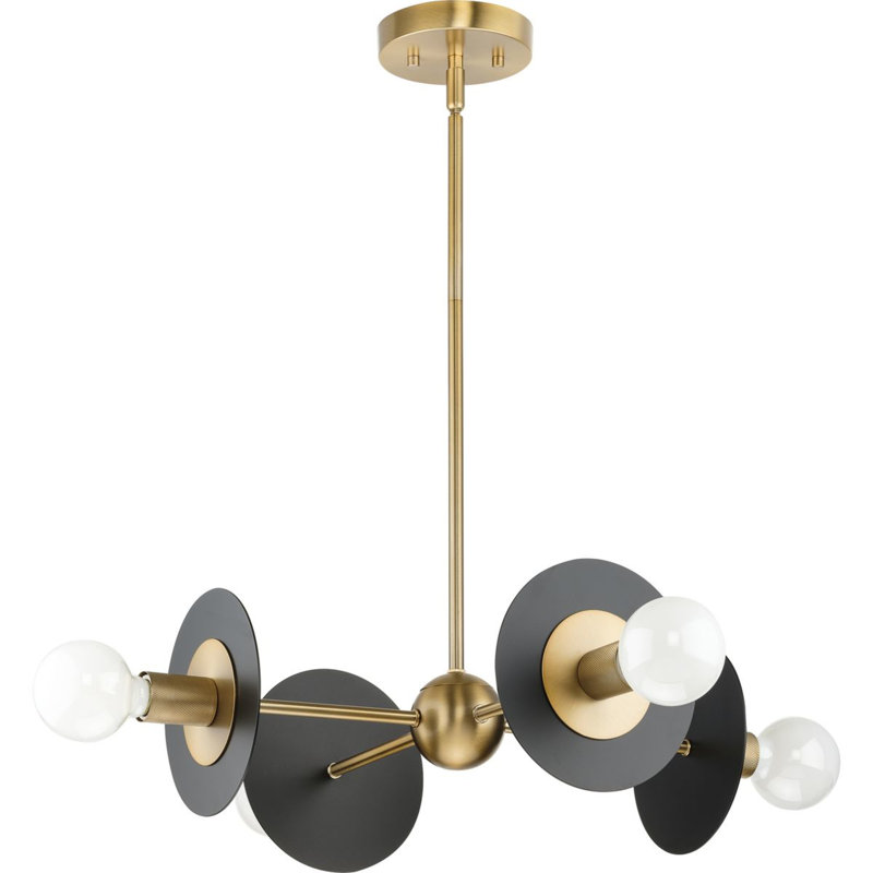 Lustre sphérique spoutnik 4 lumières Venilale, Bronze brossé