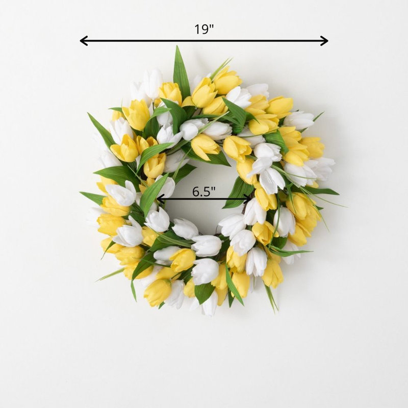 Couronne de tulipes Hawkinson, 19"