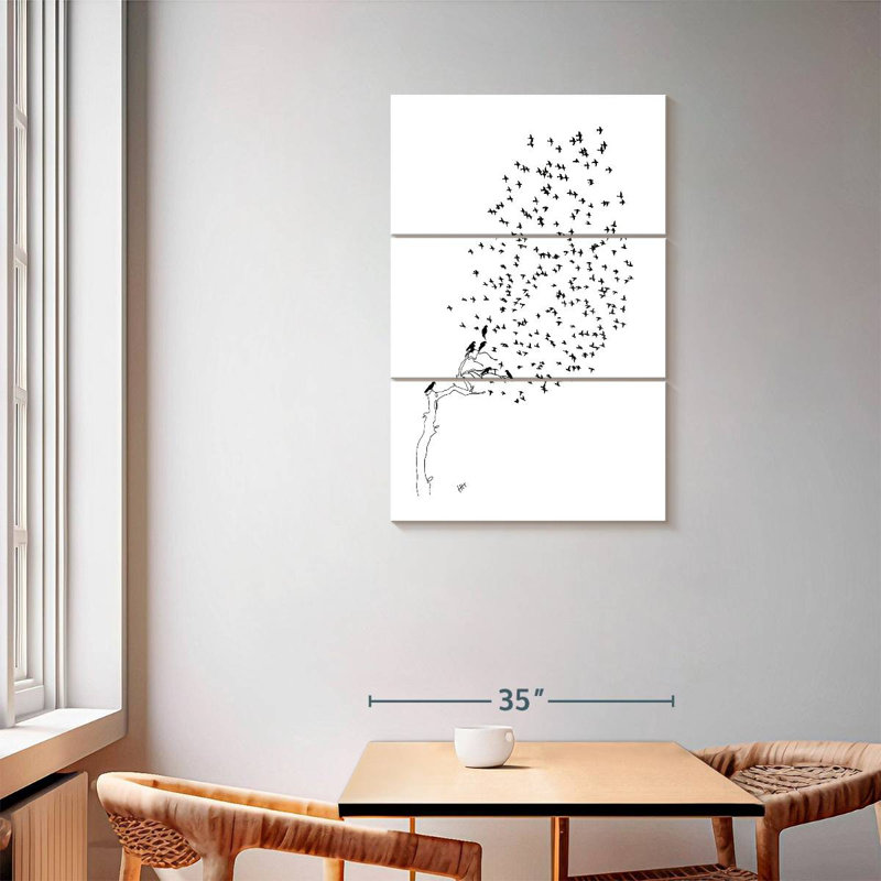 Brampt Birds Fly Away, 57" H x 36" W