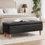 Banc de rangement avec assise en similicuir et repose-pieds avec repose-pieds pour la chambre à coucher, le vestibule ou le salon
