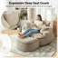 Chaise longue surdimensionnée avec repose-pieds 53,15 po-160127555