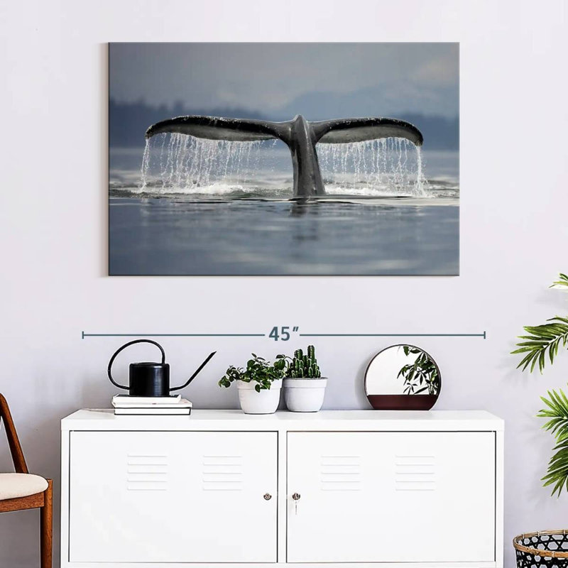 Diving Whale Tail, 26" H x 39" W