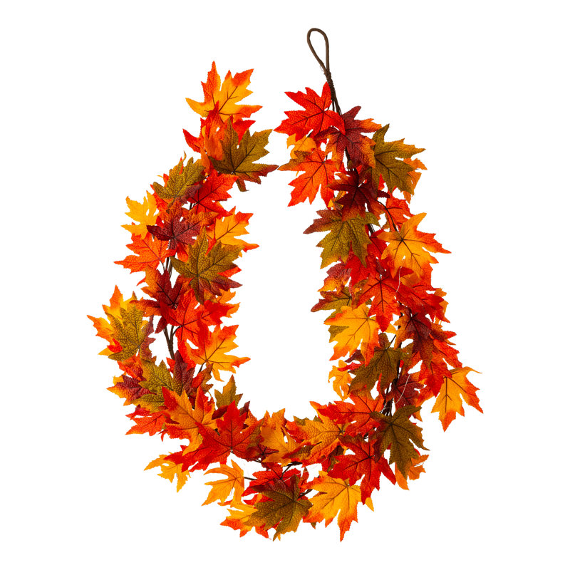 Garland 72'' in. Lighted Faux Maple Garland