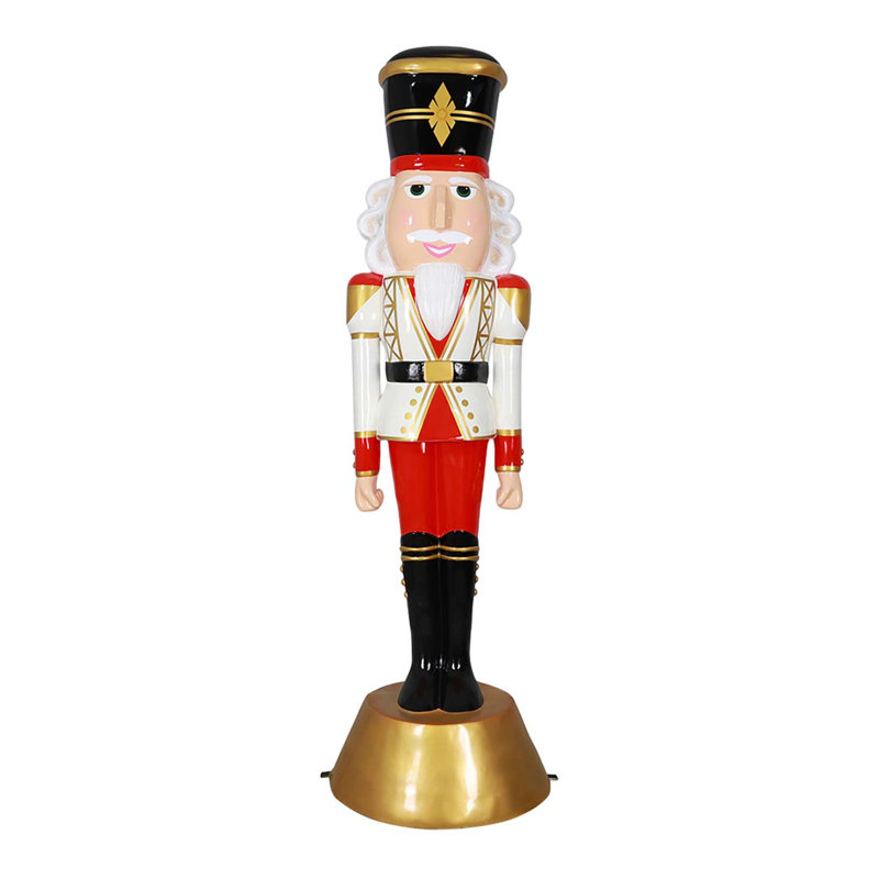 American Christmas Nutcracker 9Ft - White & Red