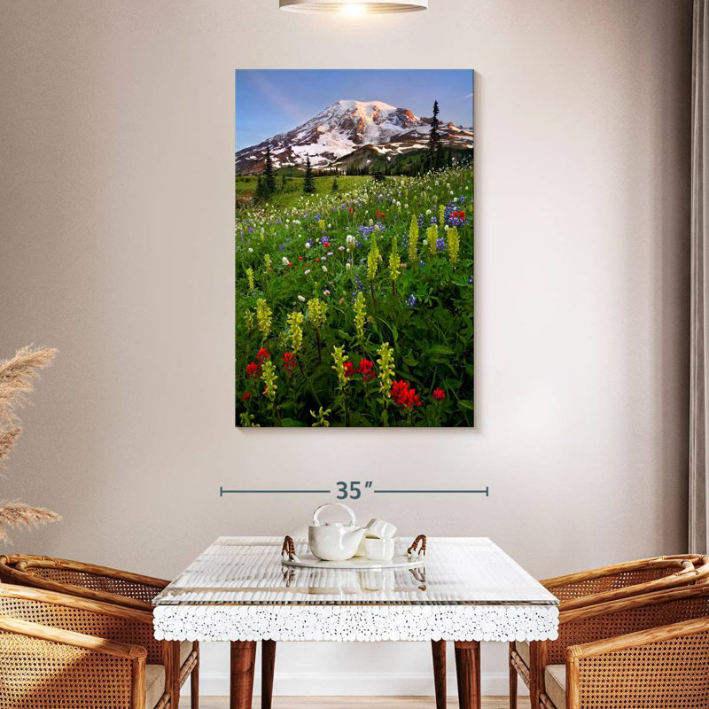 Alvord Mount Rainier Wildflowers, H 48 po x l 32 po