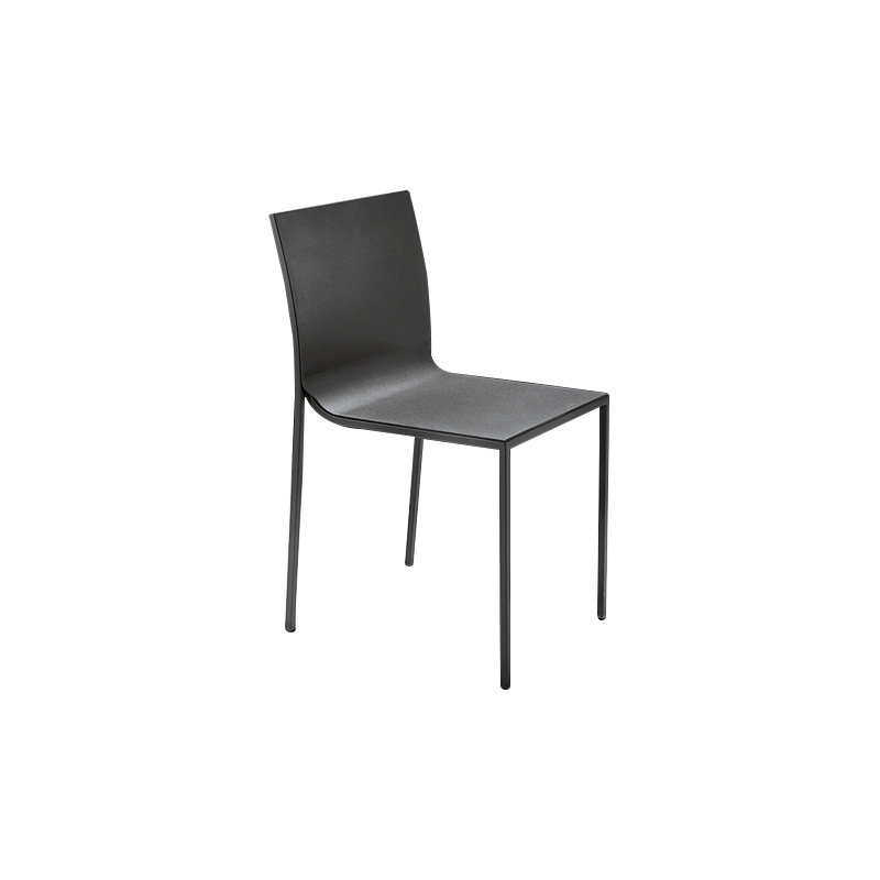 Nigel Armless Stacking Chair, Black Stained