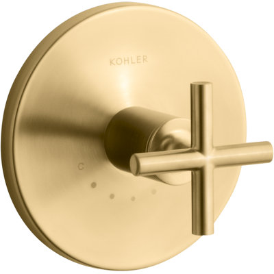 Garniture de robinet avec poignée en croix avec soupape thermostatique Purist