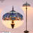 Tiffany Floor Lamp LED Bright Standing Reading Light 64" Tall Blue Stained Glass Dragonfly Shade