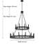 Beck 20-Light Wagon Wheel Chandelier-1724671638
