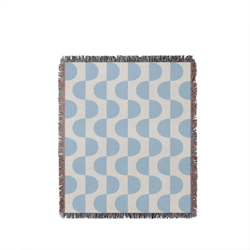 Jeté en coton Demi, Ciel, 60 po x 80 po