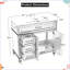 Meuble-lavabo autoportant 36 po avec lavabo en céramique et rangement à fermeture en douceur Rustic White-1639201982
