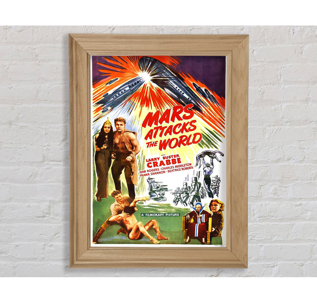 Mars Attacks World Poster 1 - Einzelne Bilderrahmen Kunstdrucke