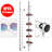 43.3'' H x 9.3'' W 8 pcs Aluminum Eyeglass Display Stand Rack with Lock