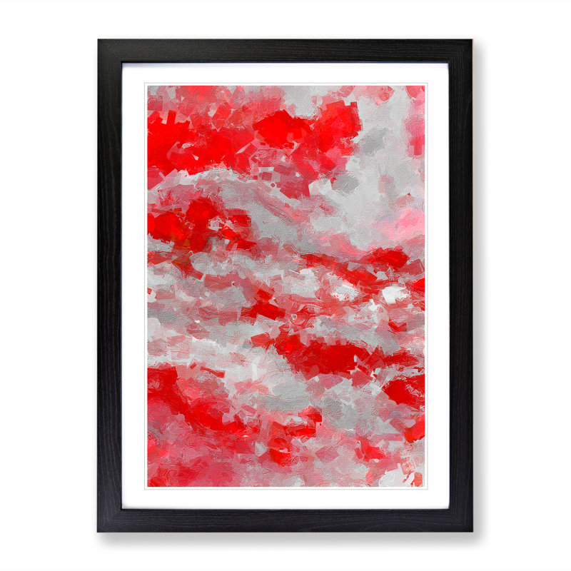 Into The Mystic Abstract - Single Picture Frame Print, 64cm H x 46cm W x 2cm D, Black