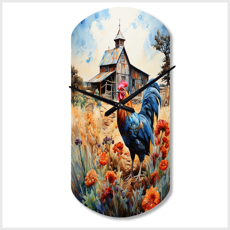 Horloge murale Roaster Barnyard Serenade IV - Barn, Petit