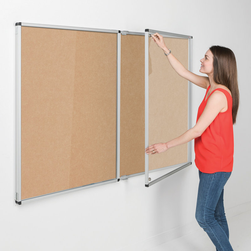 Wall Mounted Bulletin Board, Natural, 120cm H x 240cm W