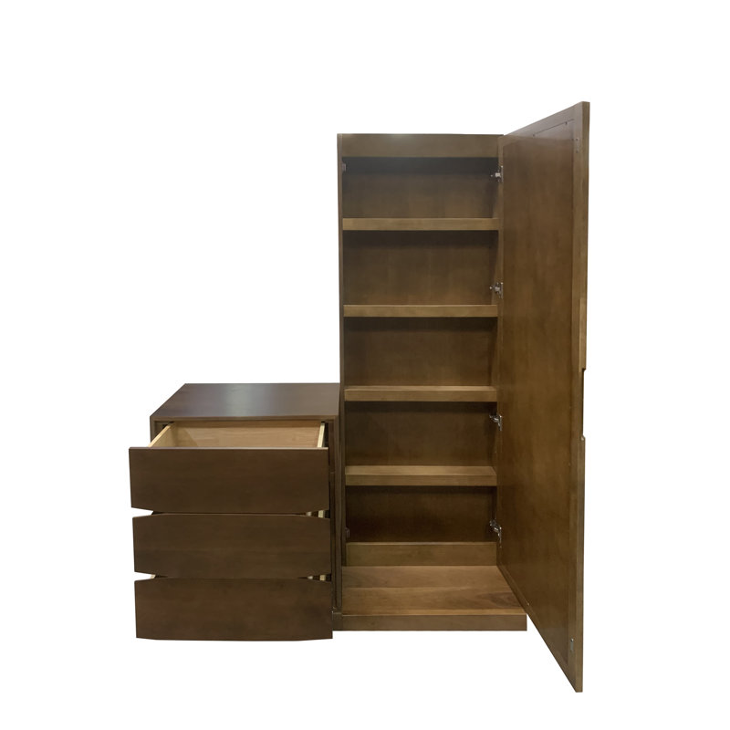 Commode Monte en bois avec miroir en noyer Monte 