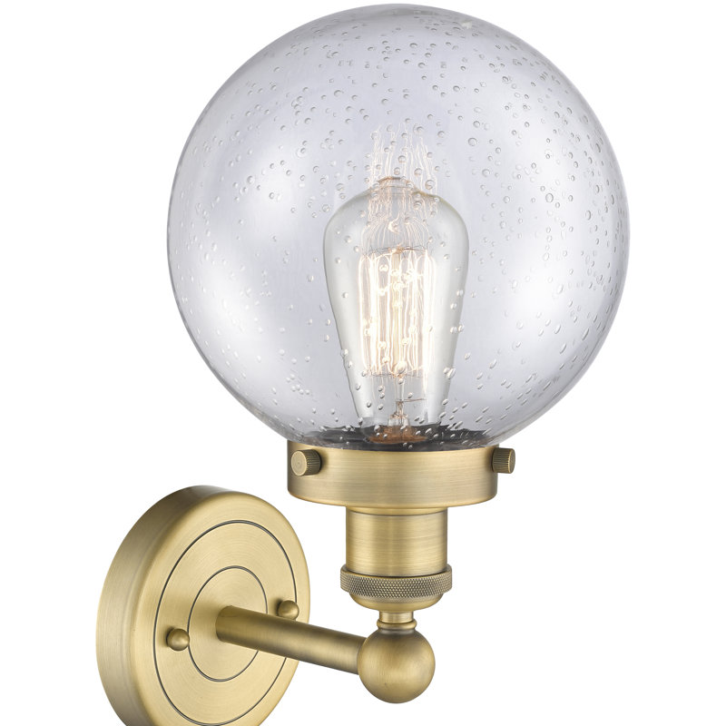 Chalkhill Armed Sconce, Seedy, Brushed Brass