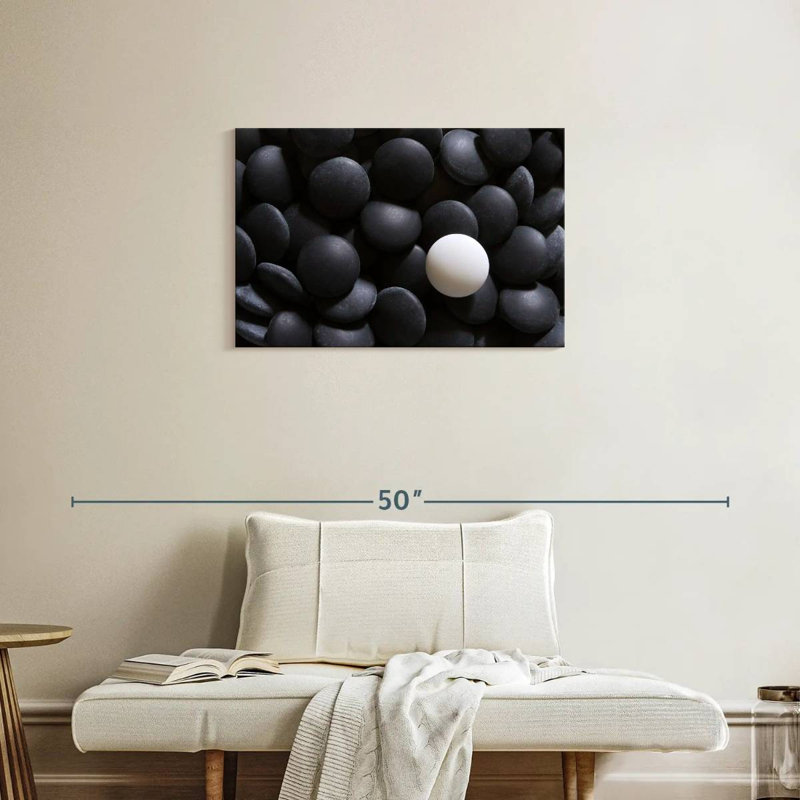 Senne Lone White Go Stone, 20" H x 30" W