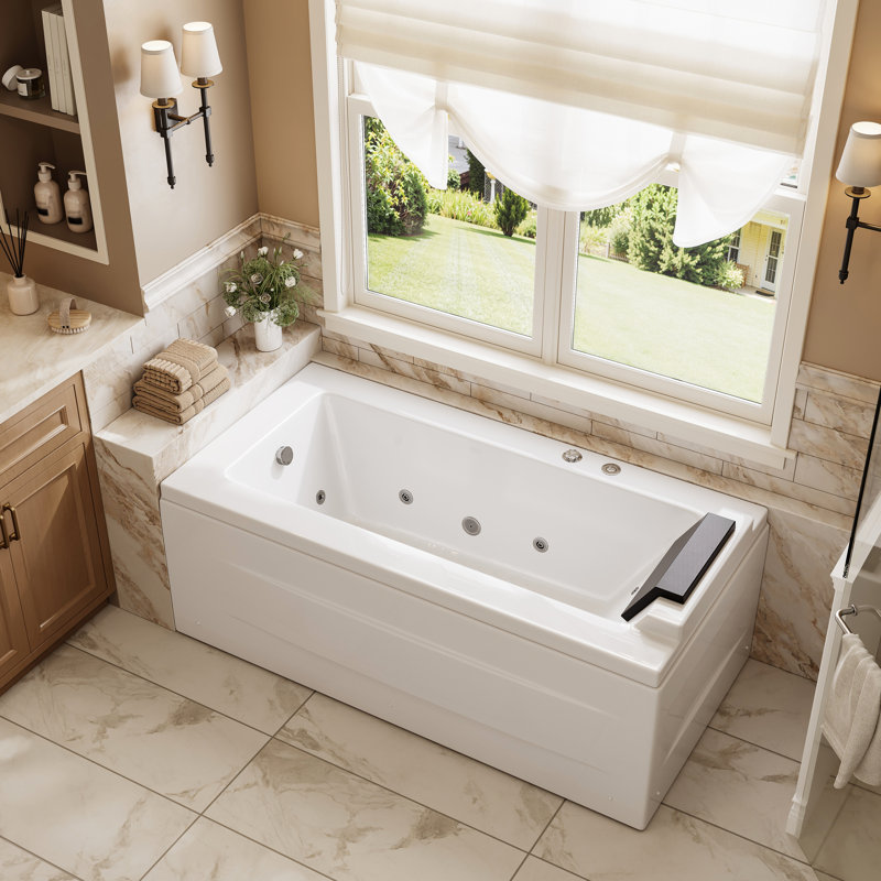 Baignoire tourbillon 59 "avec drain à gauche, Gauche