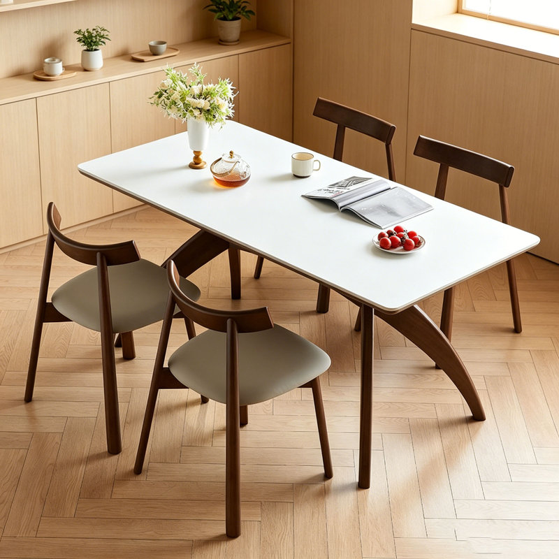 Table de salle à manger Mid-Century, H 29,5 po x l 70,9 po x P 35,4 po