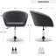 Yelena Faux Leather Swivel Accent Chair with Height Adjustable Chrome Base-20649956