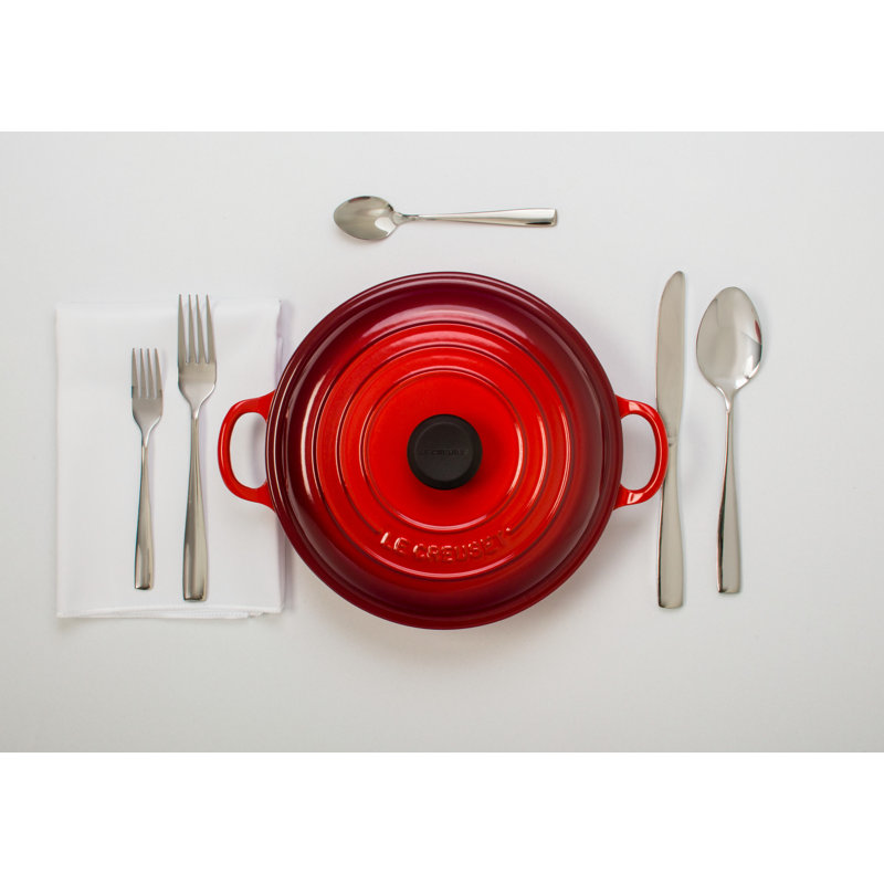 Le Creuset Signature Enameled Cast Iron Braiser with Lid, Cerise