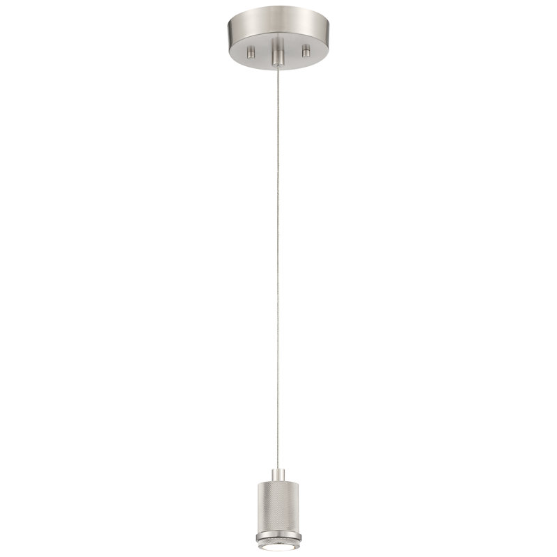 Luminaire suspendu linéaire à 1 lumière Geilich, Acier brossé
