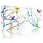 «Birds Colorful Birds On Branches», ensemble de 3 impressions sur toile-2138203003