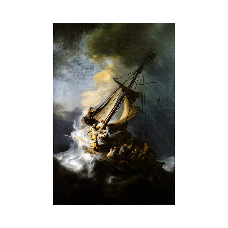 The Storm On The Sea Of Galilee by Rembrandt Van Rijn - Wrapped Canvas Gallery-Wrapped Canvas Giclée